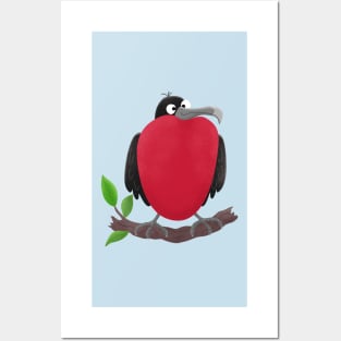 Funny magnificent frigate bird cartoon Posters and Art